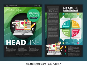 Modern Vector abstract brochure, report or flyer design template