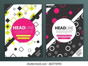 Modern Vector abstract brochure, report or flyer design template