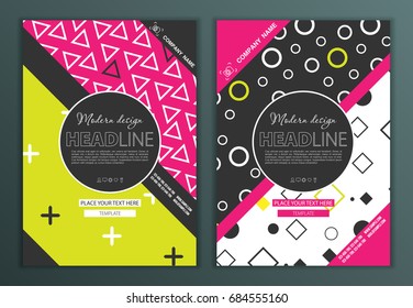 Modern Vector abstract brochure, report or flyer design template