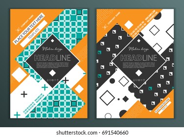 Modern Vector abstract brochure, report or flyer design template