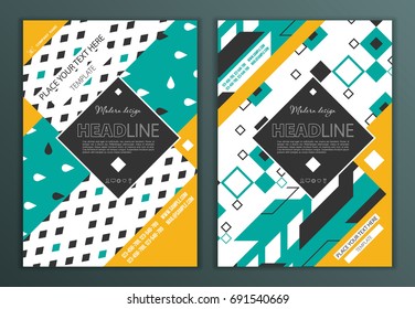 Modern Vector abstract brochure, report or flyer design template