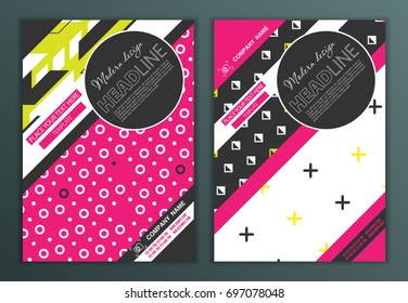 Modern Vector abstract brochure, report or flyer design template