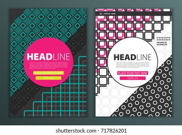 Modern Vector abstract brochure, report or flyer design template