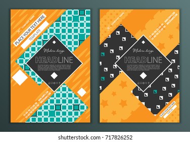 Modern Vector abstract brochure, report or flyer design template