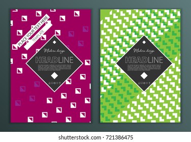 Modern Vector abstract brochure, report or flyer design template