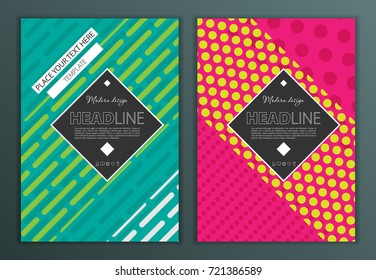Modern Vector abstract brochure, report or flyer design template