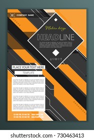 Modern Vector abstract brochure, report or flyer design template
