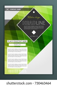 Modern Vector abstract brochure, report or flyer design template