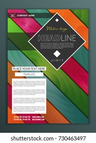 Modern Vector abstract brochure, report or flyer design template