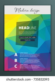 Modern Vector abstract brochure, report or flyer design template