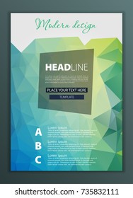 Modern Vector abstract brochure, report or flyer design template