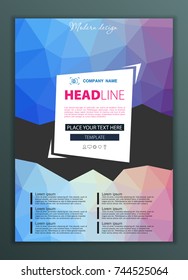 Modern Vector abstract brochure, report or flyer design template