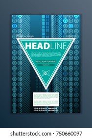 Modern Vector abstract brochure, report or flyer design template
