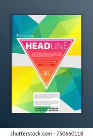 Modern Vector abstract brochure, report or flyer design template