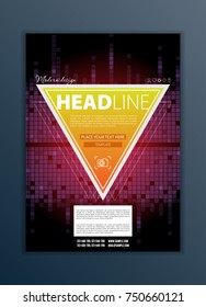 Modern Vector abstract brochure, report or flyer design template