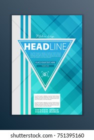 Modern Vector abstract brochure, report or flyer design template