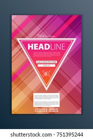 Modern Vector abstract brochure, report or flyer design template