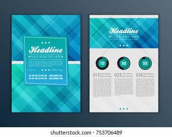 Modern Vector abstract brochure, report or flyer design template