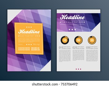 Modern Vector abstract brochure, report or flyer design template