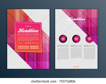 Modern Vector abstract brochure, report or flyer design template