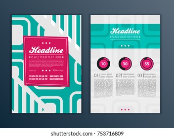 Modern Vector abstract brochure, report or flyer design template