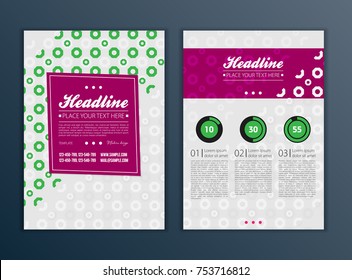 Modern Vector abstract brochure, report or flyer design template