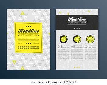 Modern Vector abstract brochure, report or flyer design template