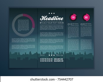 Modern Vector abstract brochure, report or flyer design template