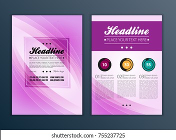 Modern Vector abstract brochure, report or flyer design template