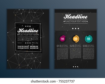Modern Vector abstract brochure, report or flyer design template