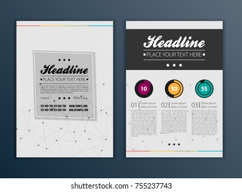 Modern Vector abstract brochure, report or flyer design template