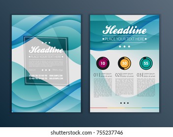 Modern Vector abstract brochure, report or flyer design template