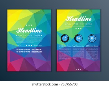 Modern Vector abstract brochure, report or flyer design template