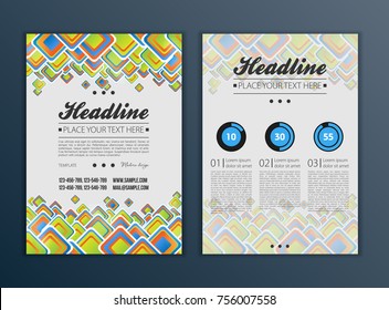 Modern Vector abstract brochure, report or flyer design template