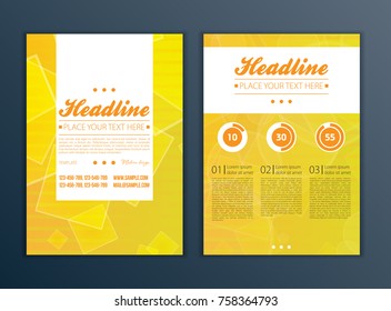 Modern Vector abstract brochure, report or flyer design template