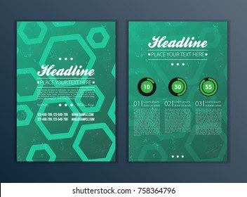 Modern Vector abstract brochure, report or flyer design template