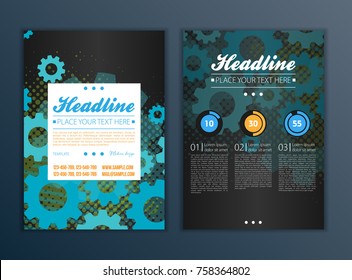 Modern Vector abstract brochure, report or flyer design template