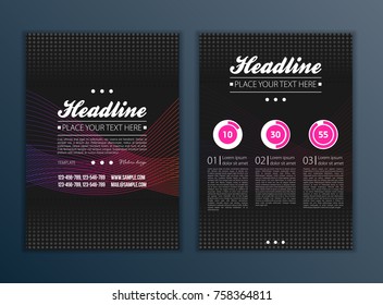 Modern Vector abstract brochure, report or flyer design template