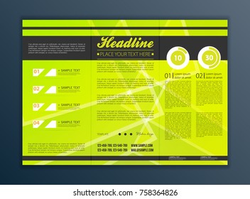 Modern Vector abstract brochure, report or flyer design template