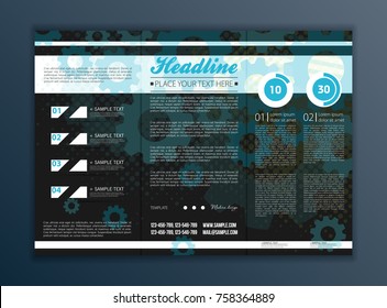 Modern Vector abstract brochure, report or flyer design template