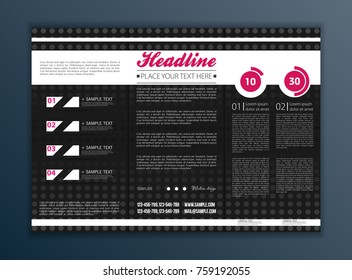 Modern Vector abstract brochure, report or flyer design template