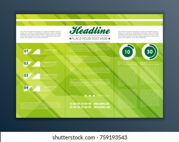 Modern Vector abstract brochure, report or flyer design template