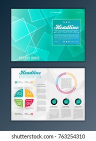 Modern Vector abstract brochure, report or flyer design template