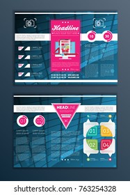 Modern Vector abstract brochure, report or flyer design template