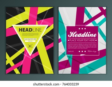Modern Vector abstract brochure, report or flyer design template