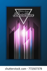 Modern Vector abstract brochure, report or flyer design template