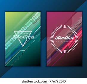 Modern Vector abstract brochure, report or flyer design template