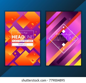 Modern Vector abstract brochure, report or flyer design template