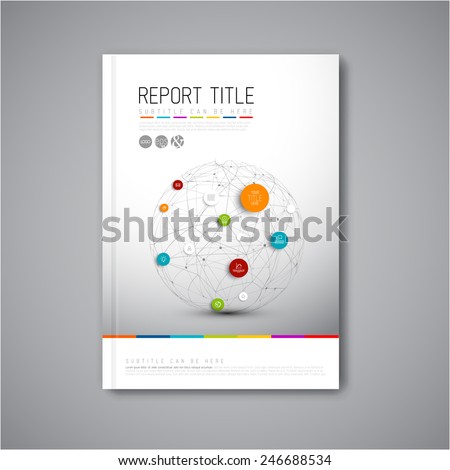 Modern Vector abstract brochure, report or flyer design template 