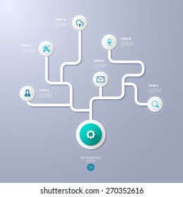 modern vector abstract circle infographic elements.can be used for workflow layout, diagram, number options, web design.  illustration ,EPS10